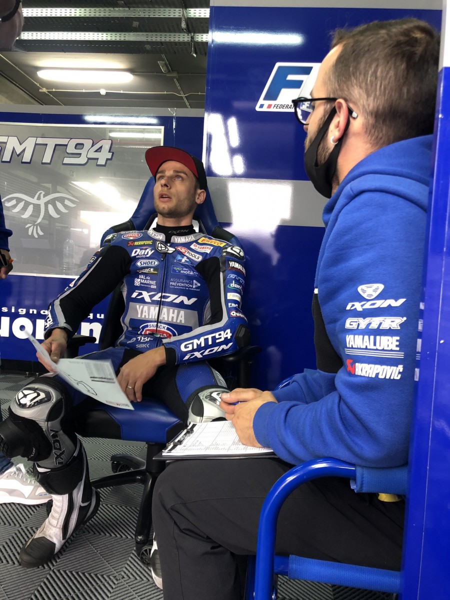 Жюль Клузель, GMT94 Racing Yamaha, воскресный warm-up в Арагоне
