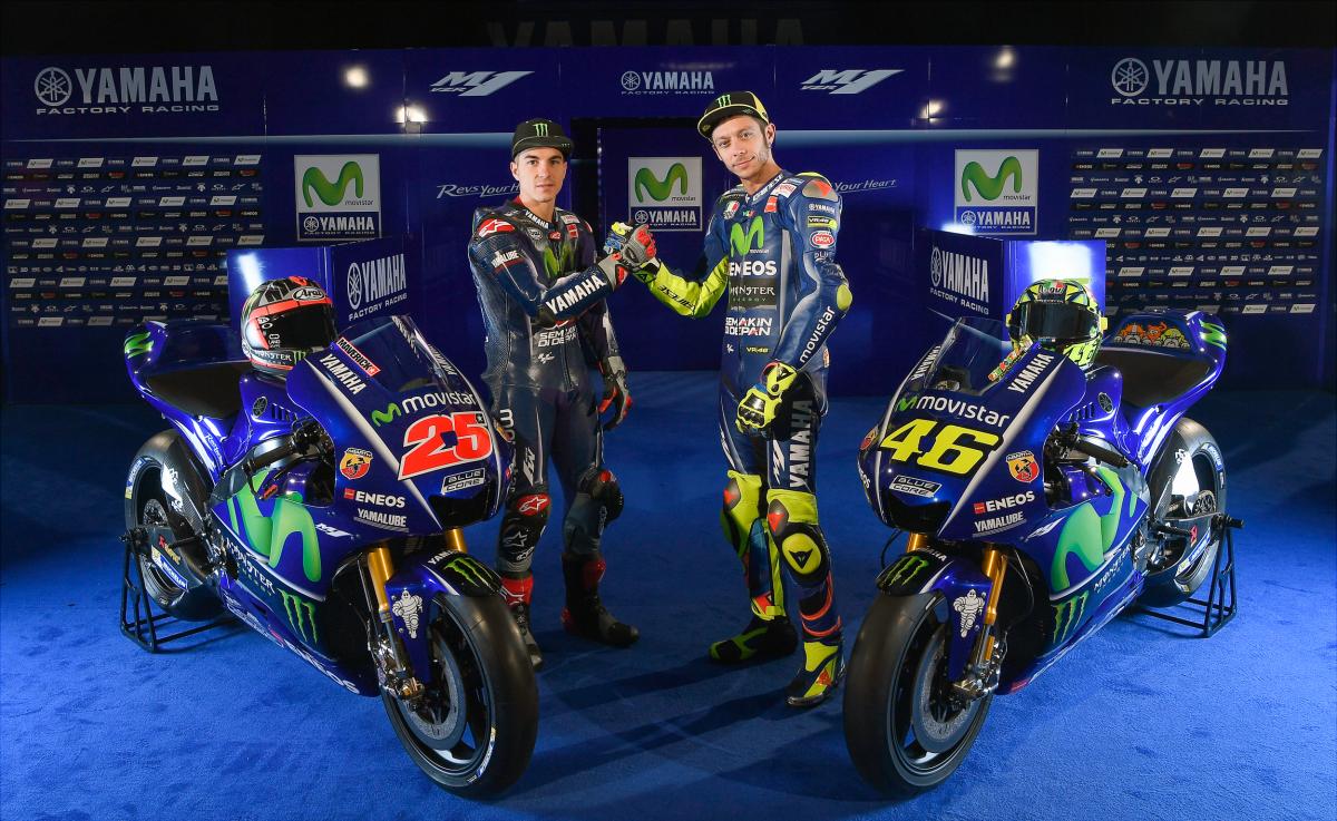 Маверик Виньялес и Валентино Росси, новый состав Monster Energy Yamaha MotoGP 2017 года