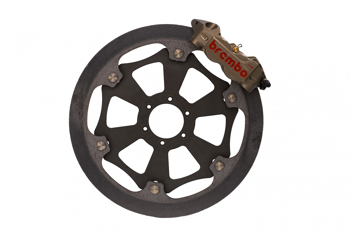 Прототип карбоновых дисков со стальной основой Brembo для MotoGP (конец 90-х)