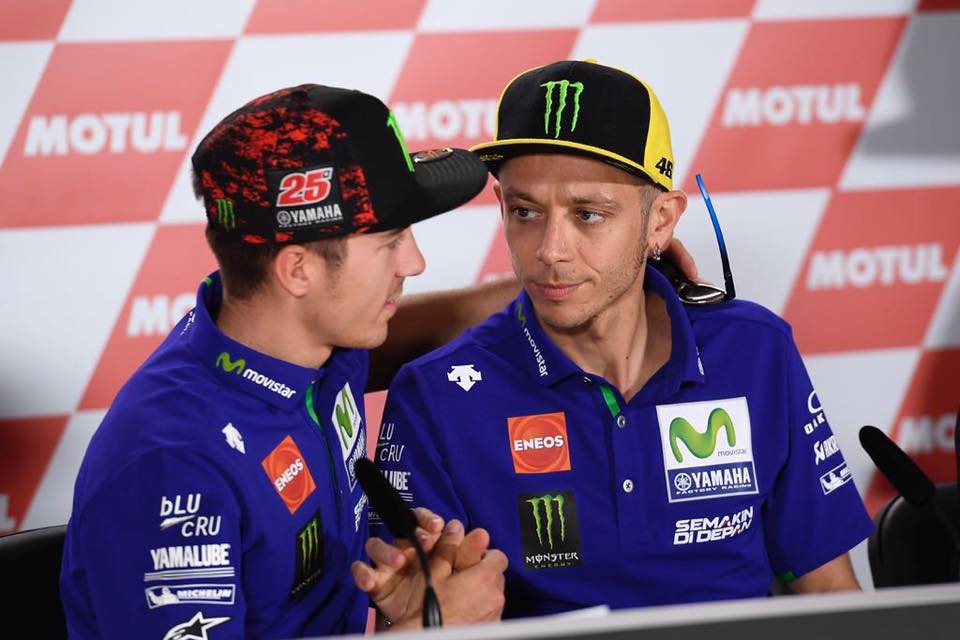 Виньялес и Росси - вместе поднимались на подиум в MotoGP в цветах Yamaha