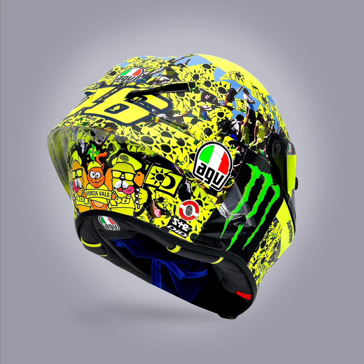 Последний особый шлем Валентино Росси для EmiliaRomagnaGP MotoGP - Popolo Giallo