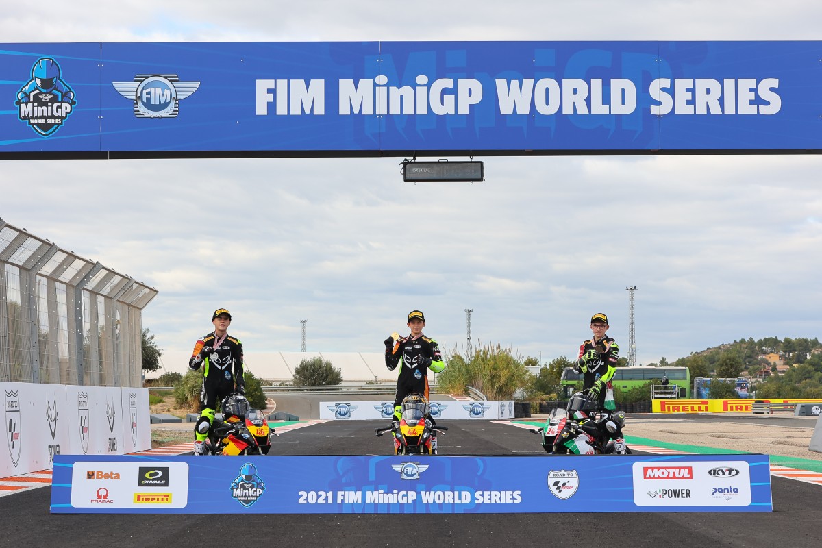 Три призеров FIM MiniGP World Final