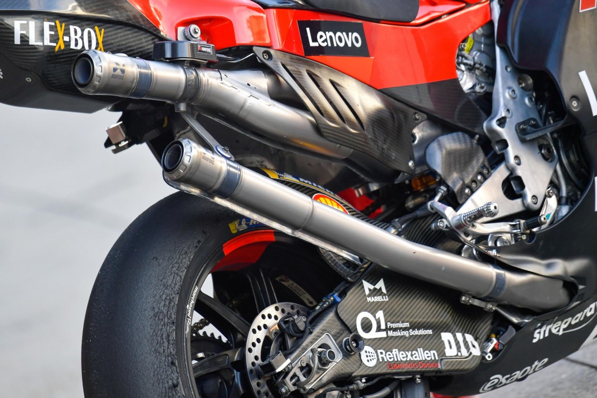 Экспериментальная система выпуска Ducati Desmosedici GP22
