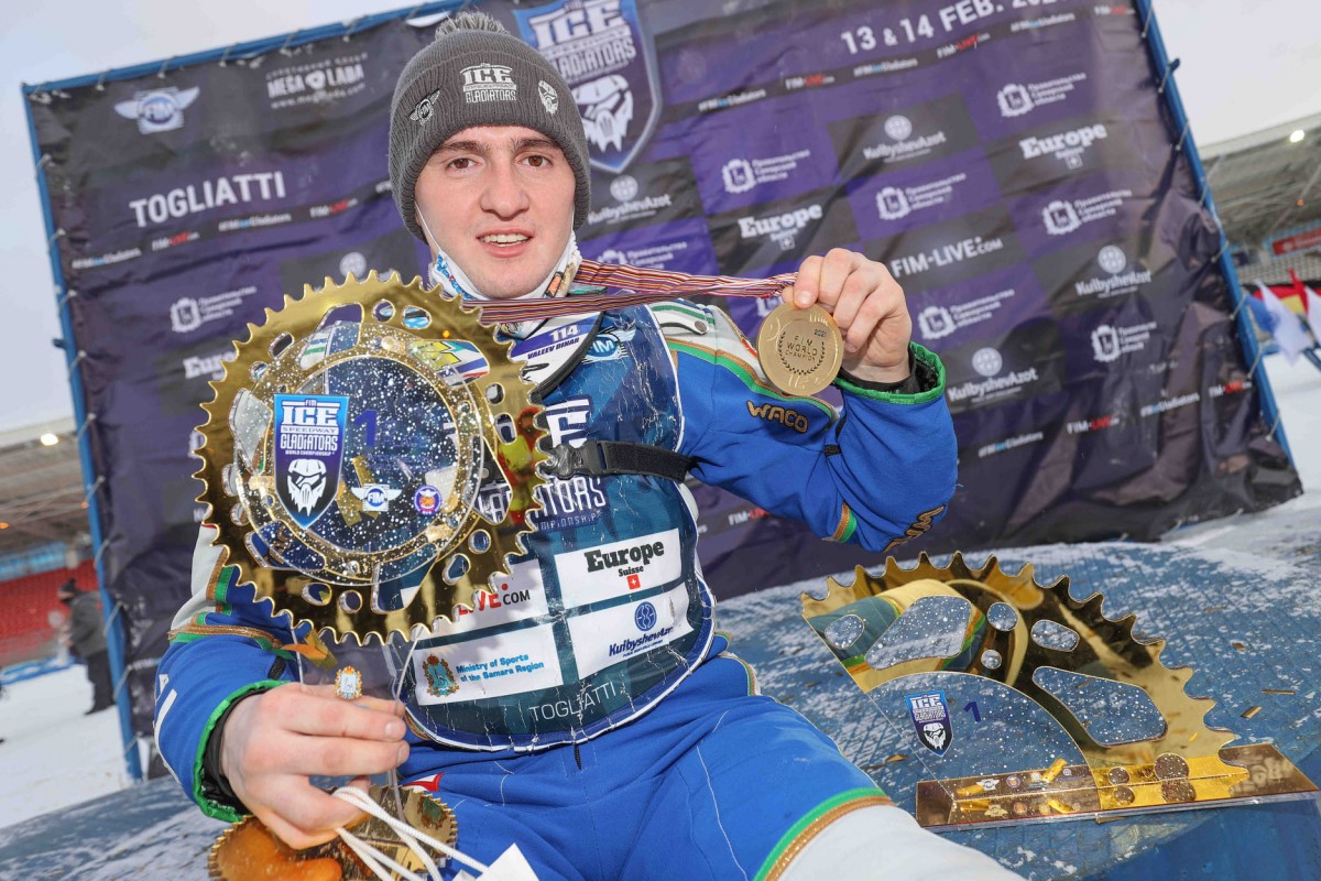 Действующий чемпион FIM Ice Speedway Gladiators Динар Валеев