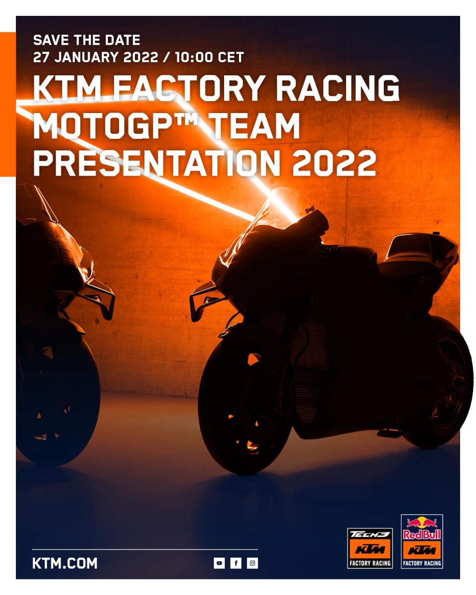 KTM Factory Racing назначила презентацию на 27 января 2022 года