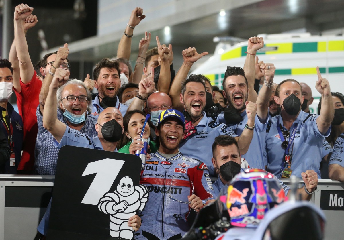 Энеа Бастианини выиграл свой первый Гран-При в Королевском классе MotoGP в Катаре