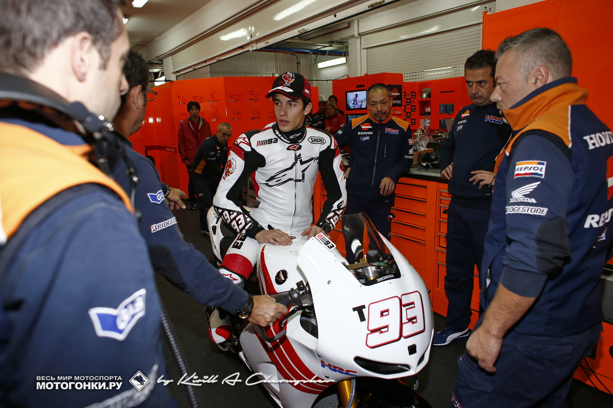 Марк Маркес на самых первых тестах MotoGP, IRTA Valencia, 2013