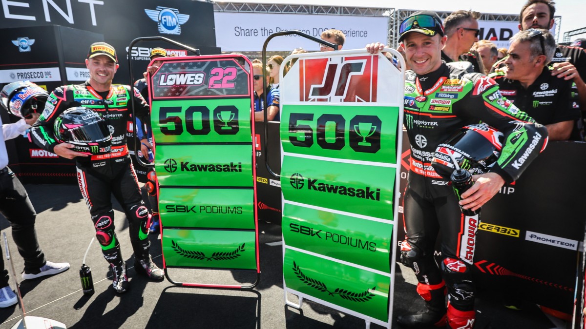 Рэй и Лоус принесли Kawasaki 500-й подиум в World Superbike