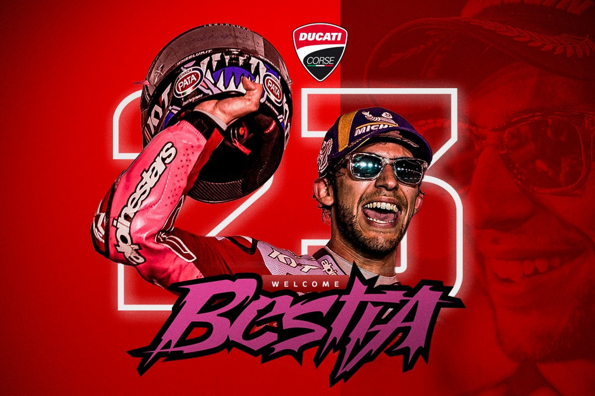 Энеа Бастианини объявлен пилотом заводской команды Ducati на 2023-24 год