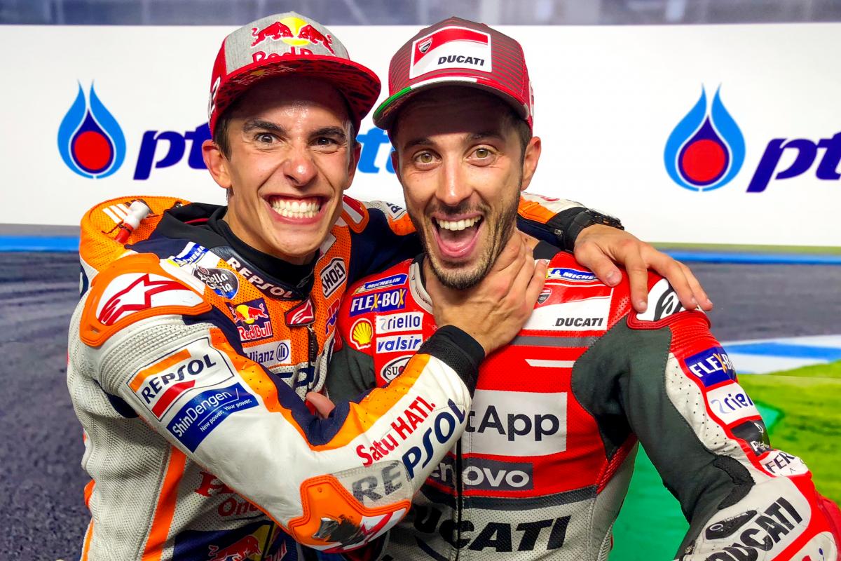 Андреа Довициозо и Марк Маркес - два главных конкурента в MotoGP с 2017 по 2020