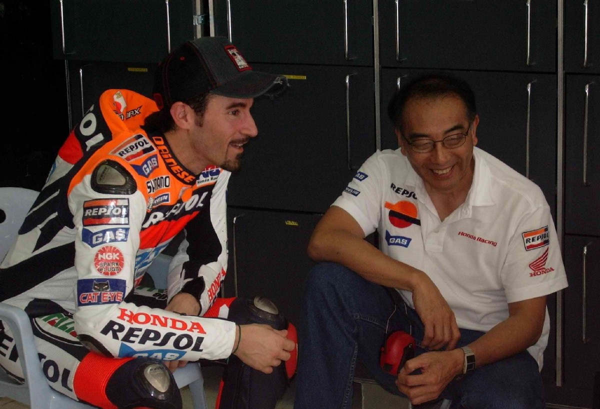 Макс Бьяджи и Эрв Канемото, Repsol Honda, первые тесты MotoGP 2005