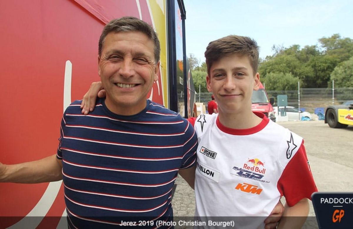 Лоран Фейон и его сын Лоренцо, Red Bull MotoGP Rookies