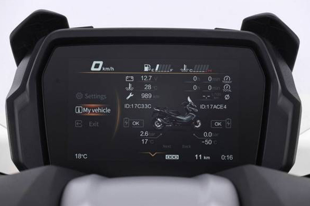 VOGE SR4 Max (2023): полный набор данных о скутере на дисплее или смартфоне