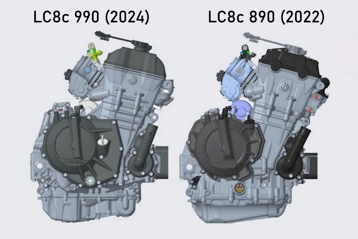 Сравнение 2-го и 3-го поколения KTM LC8c