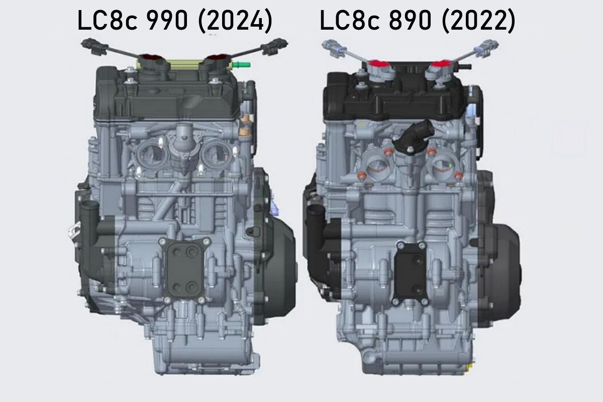 Сравнение 2-го и 3-го поколения KTM LC8c