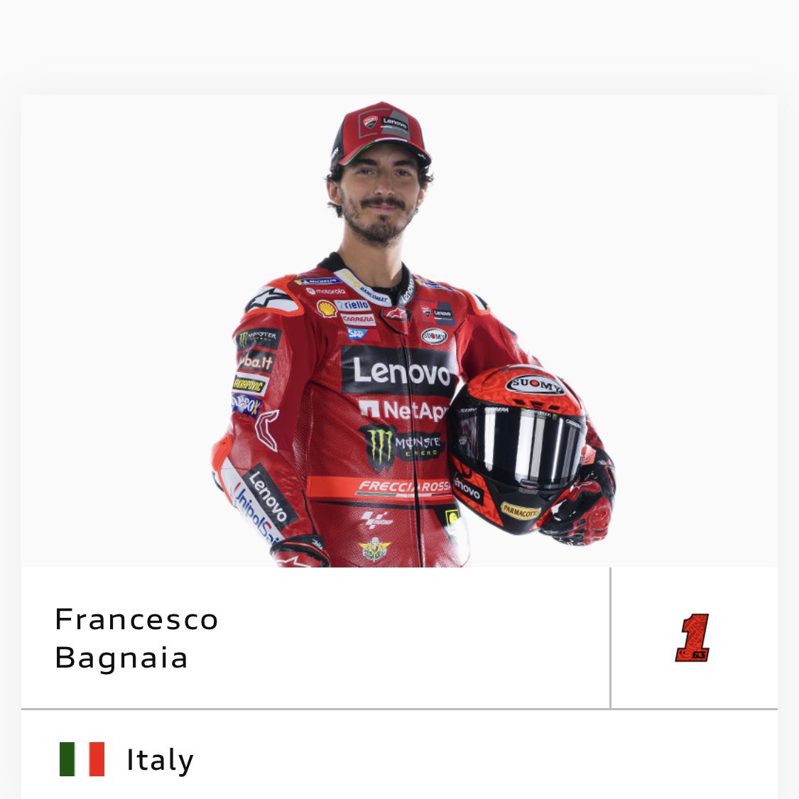 Фотография-утечка с официального сайта Ducati Lenovo Team 2023 года
