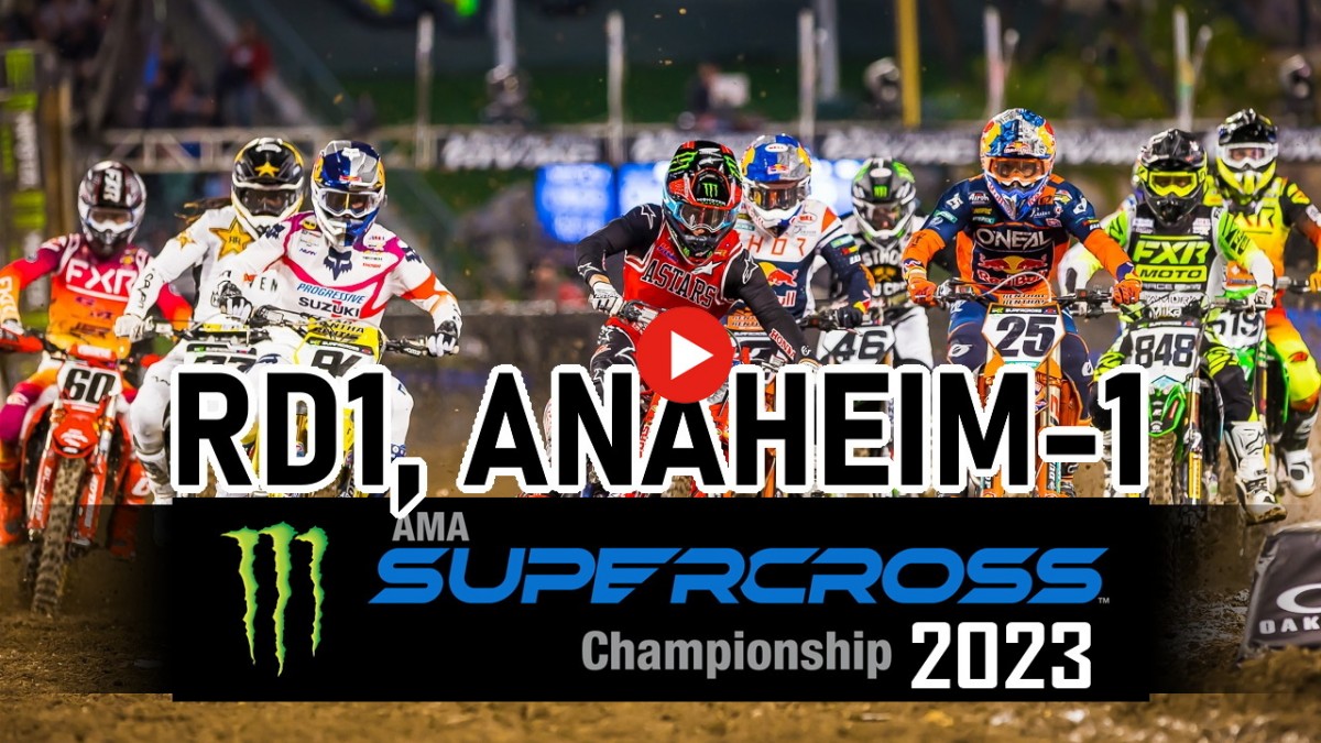 Смотрите запись главной гонки AMA Supercross Anaheim-1 450SX