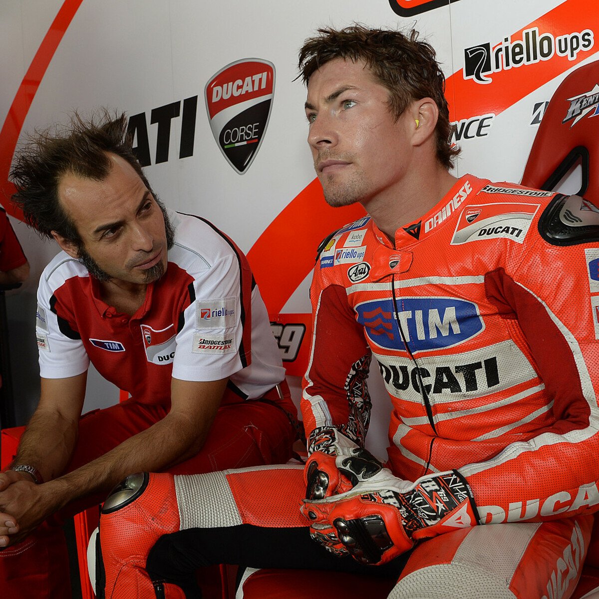 Вито Гуарески, технический менеджер Ducati Factory Team MotoGP с Ники Хейденом