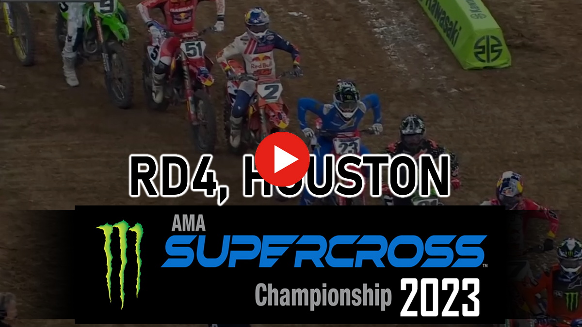 Смотрите запись 4-й гонки AMA Supercross 450SX 2023 года