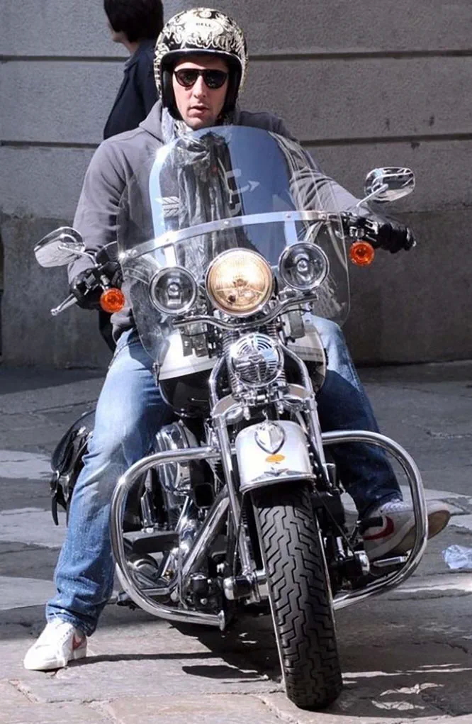 Марко Матерацци на одном из своих Harley-Davidson