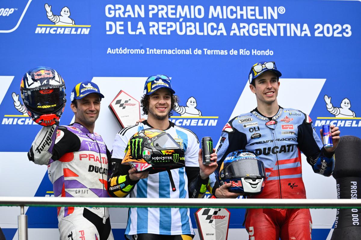 Подиум Гран-При Аргентины MotoGP 2023