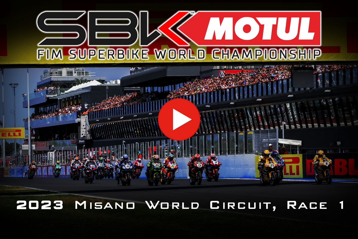 Посмотреть запись субботней гонки World Superbike в Мизано