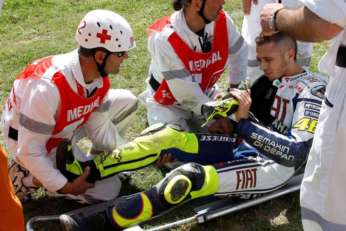 Первая большая травма Валентино Росси была получена в Муджелло
