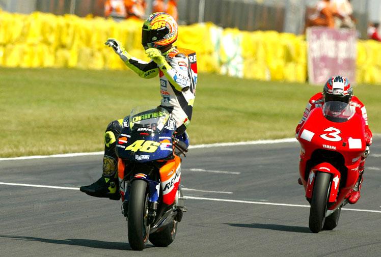Валентино Росси выигрывает Гран-При Германии MotoGP 2002 года