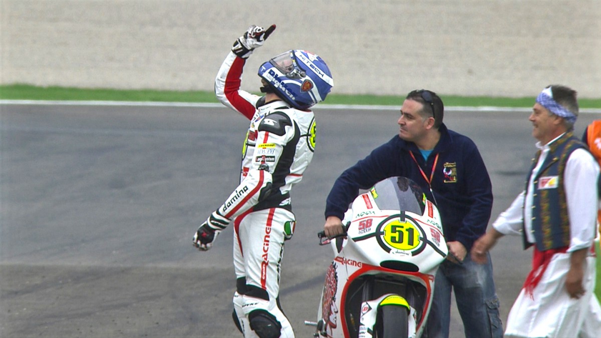 Миккеле Пирро, победитель Гран-При Валенсии Moto2 2011 года