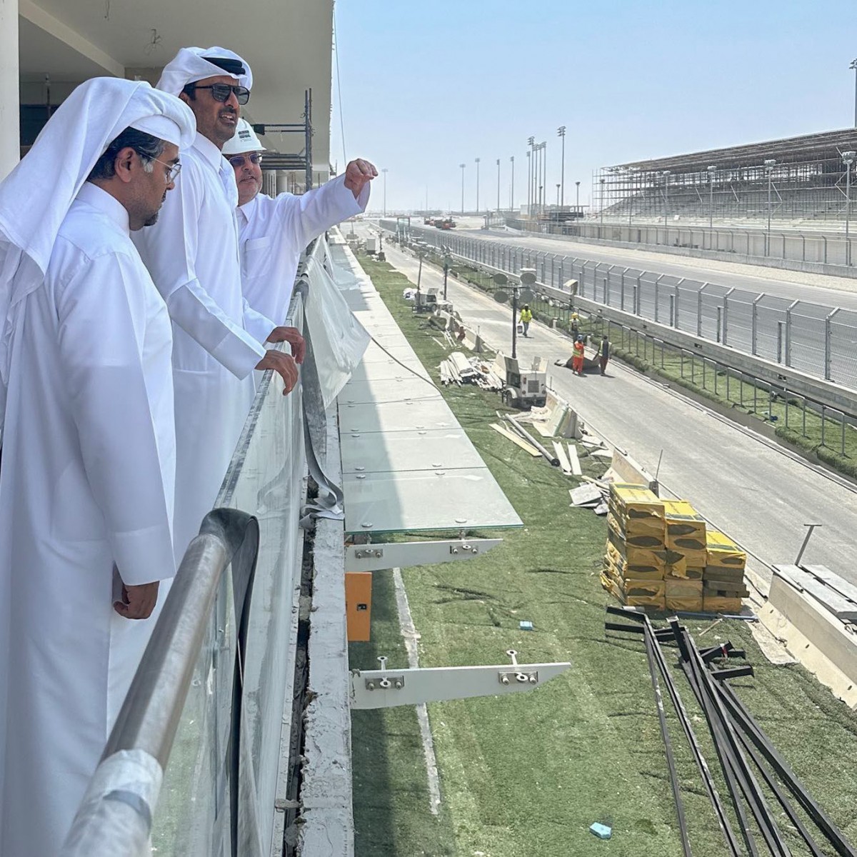 Визит шейха Катара на стройплощадку Lusail International Circuit
