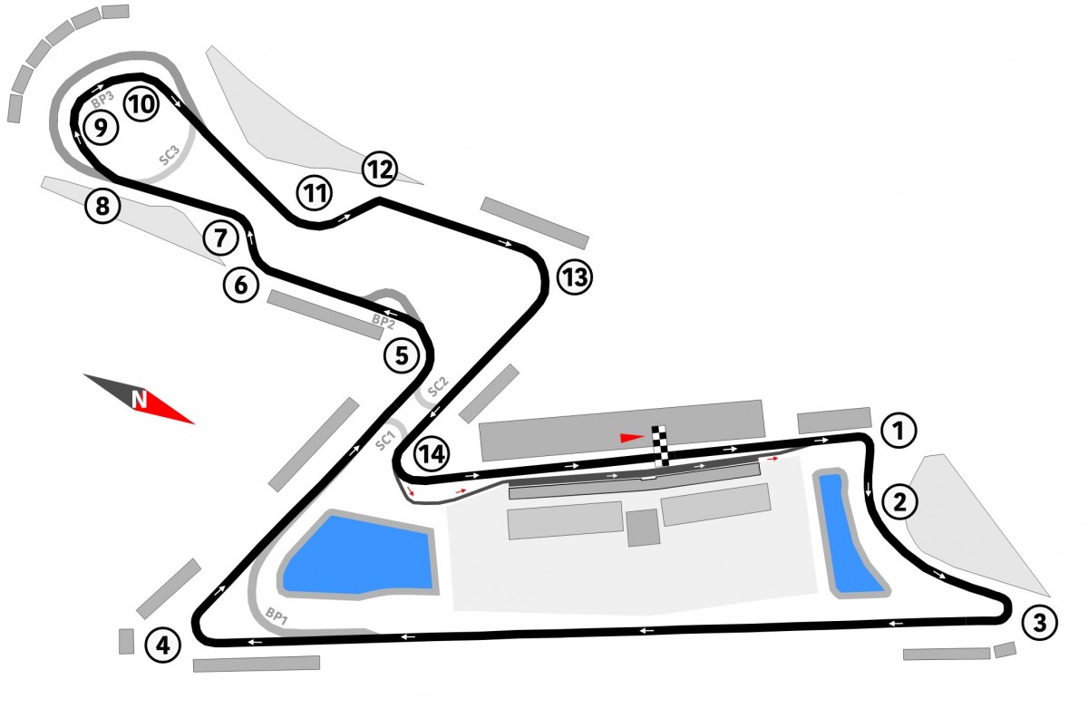 Схема Buddh International Circuit 2023 года по версии FIM