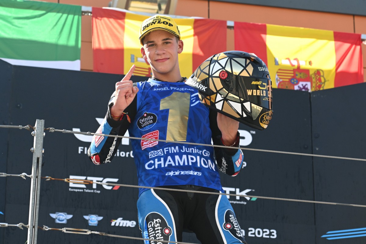 Чемпион FIM JuniorGP 2023 года Анхель Пикуэрас переходит в Мото Гран-При Moto3 в Leopard Racing Honda