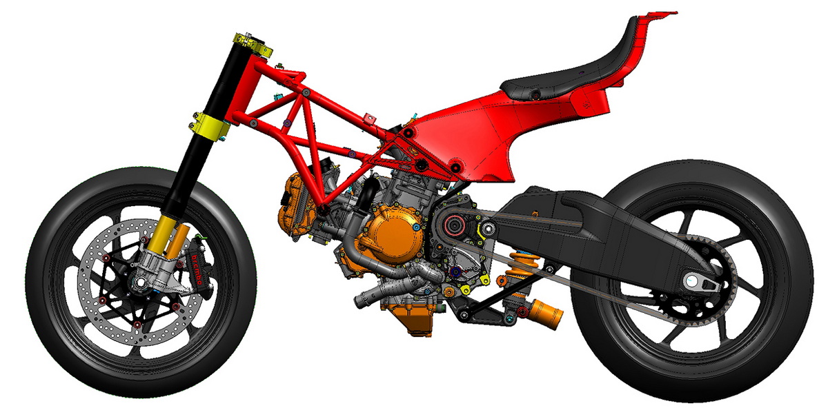 Базовая схема шасси Ducati D16RR (Desmosedici) 2002