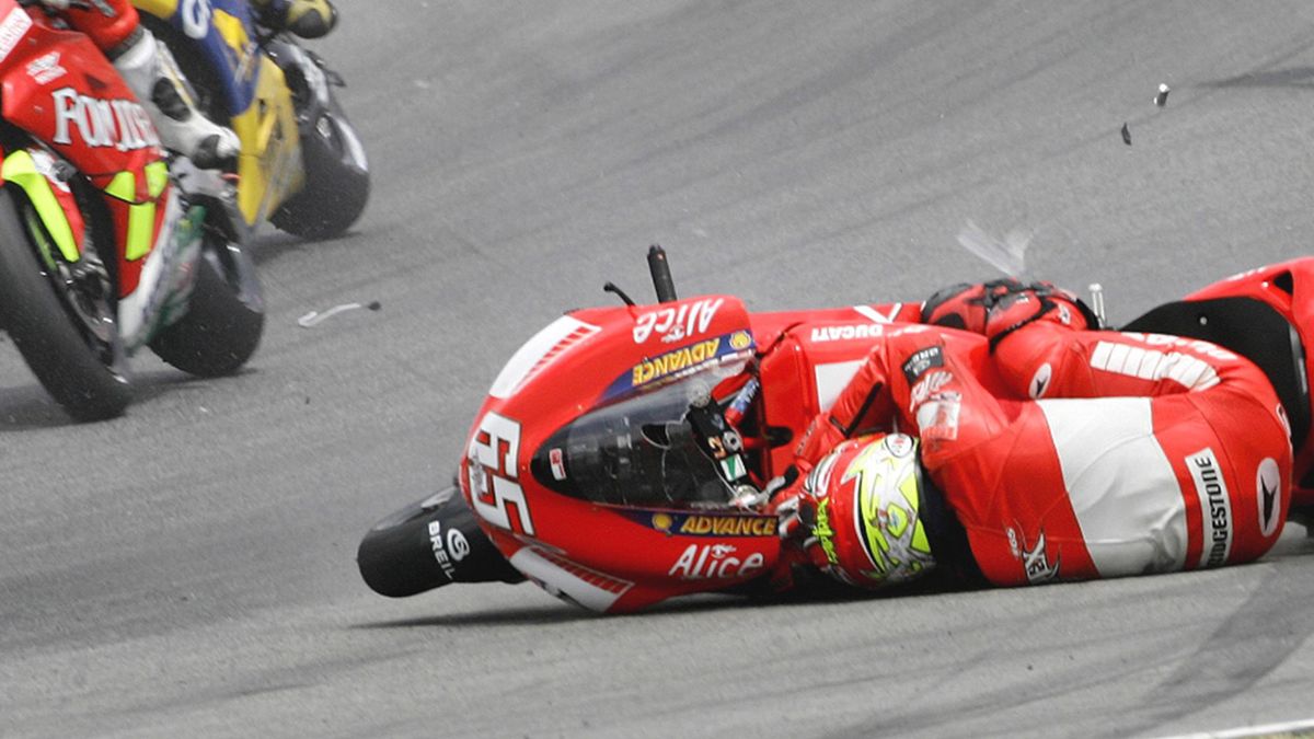 Решающее падение Капиросси в Барселоне, MotoGP 2006