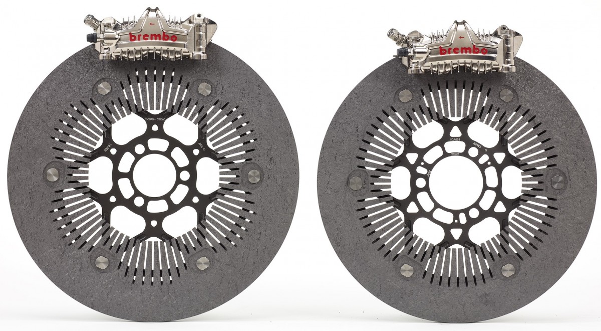 Полнотелые карбоновые тормозные роторы Brembo 355 и 340 мм для MotoGP