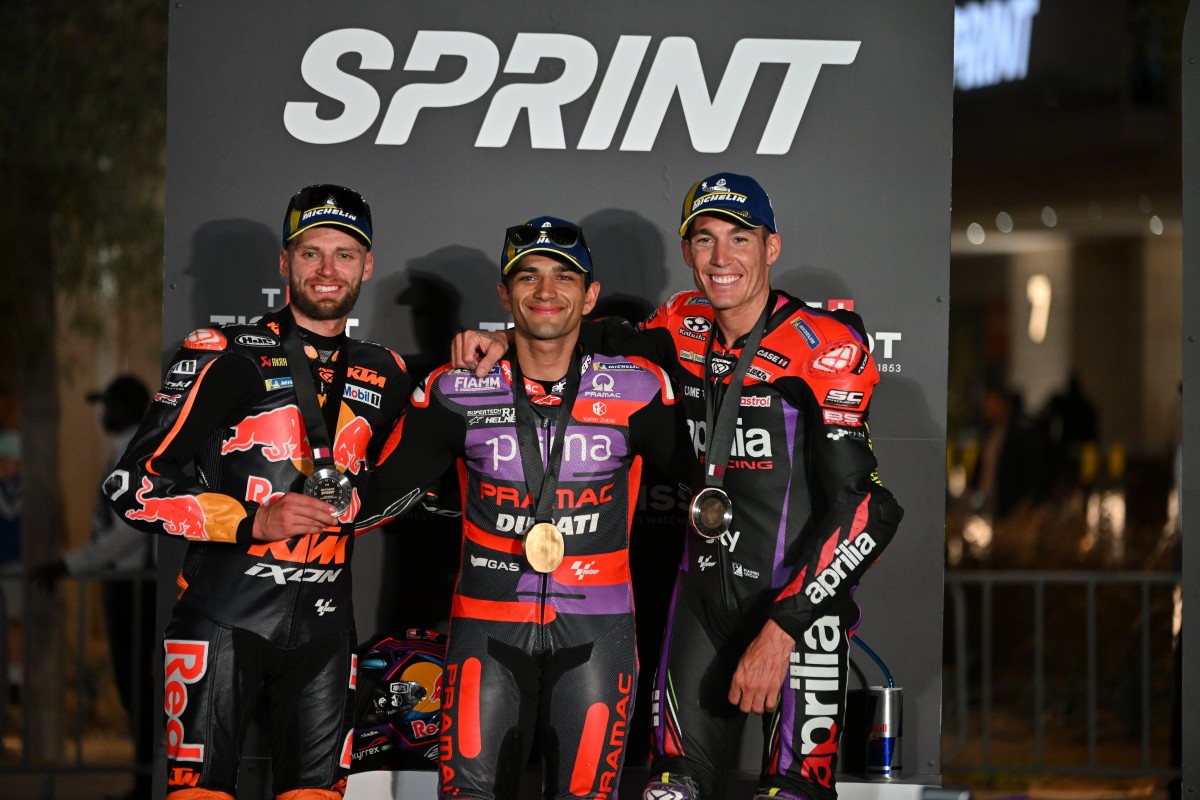 Подиум Tissot Sprint Race Гран-При Катара по MotoGP