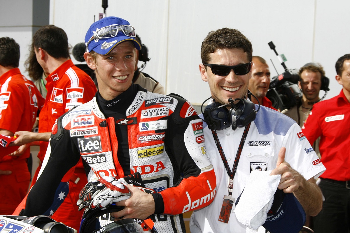 Кейси Стоунер и Лучио Чеккинелло, дебют в MotoGP с LCR Honda в 2006