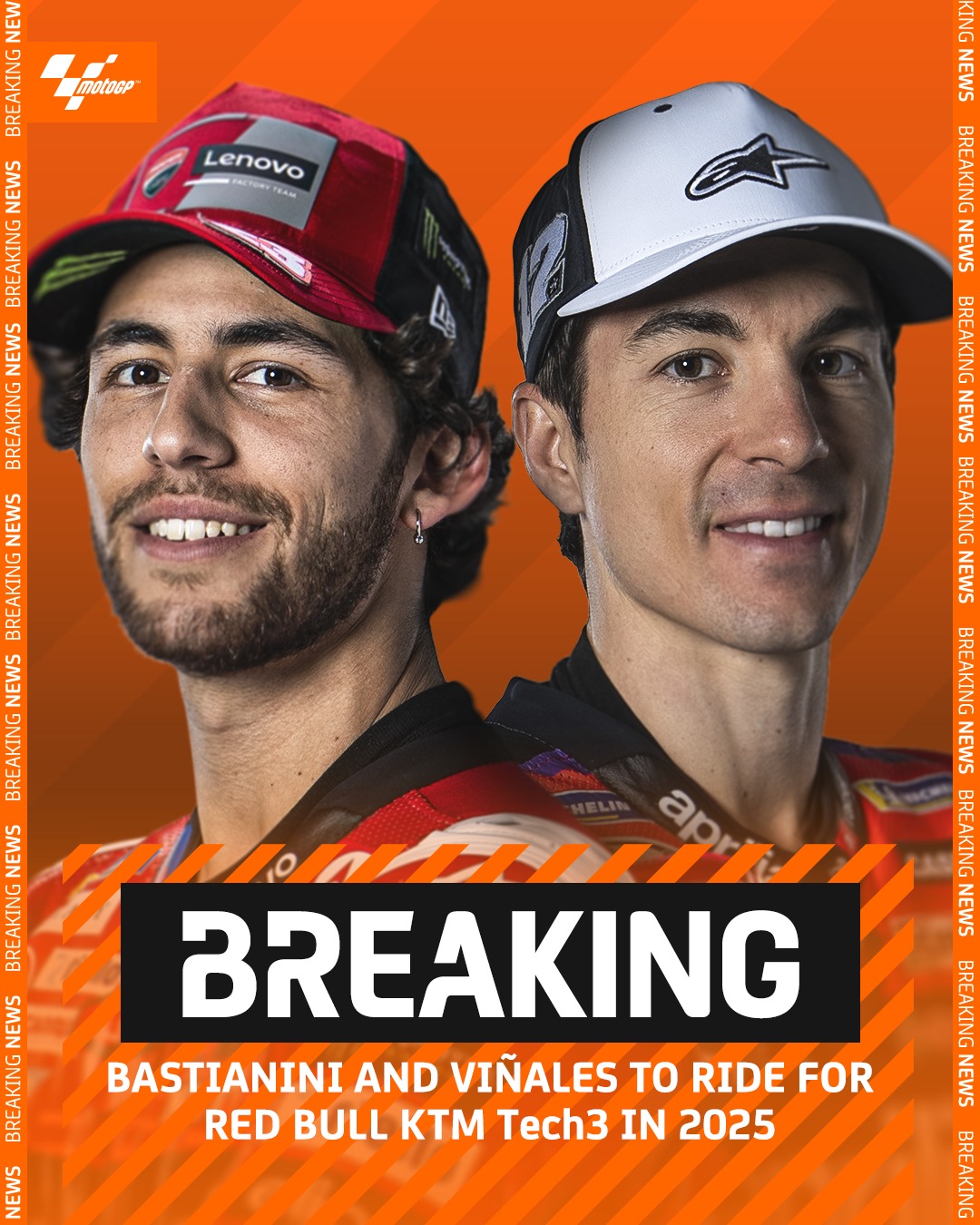 Бастианини и Виньялес станут напарниками по Red Bull KTM Tech3 MotoGP с 2025 года