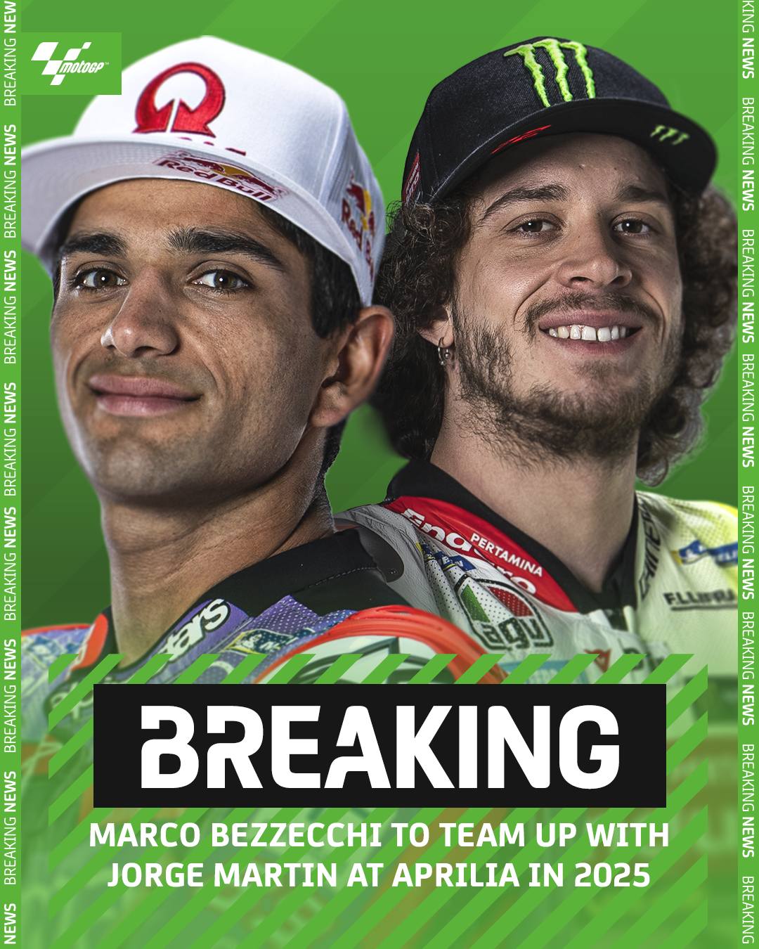 Хорхе Мартин и Марко Беццекки - новая пара заводских пилотов Aprilia Racing MotoGP 2025