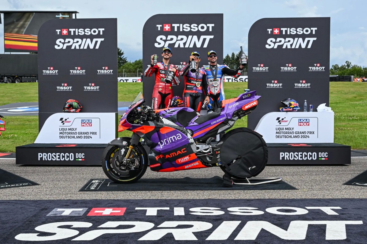Призовая тройка Tissot Sprint Race Гран-При Германии MotoGP