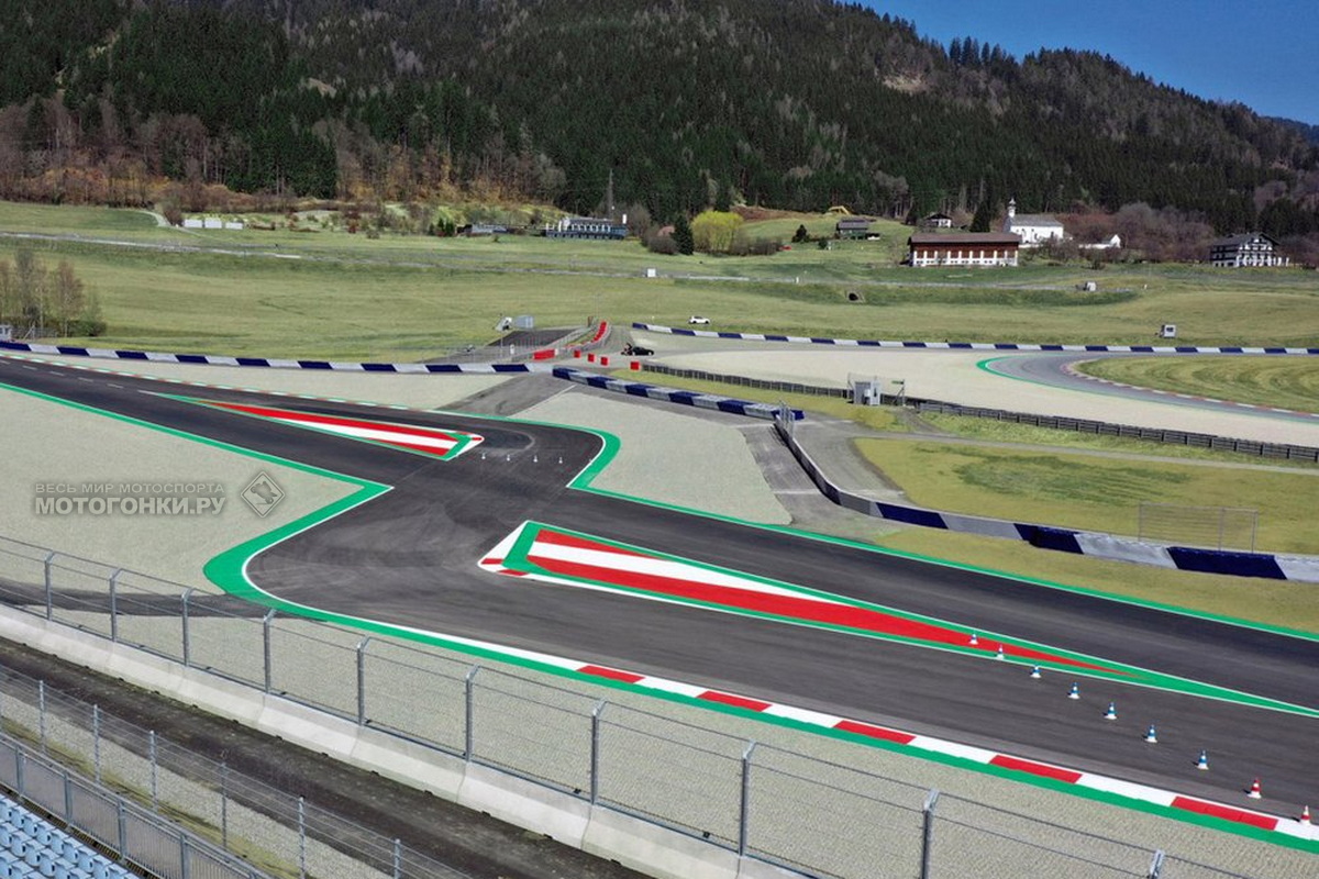 Новая шикана на Red Bull Ring, призванная снизить скорость на дуге перед Т3