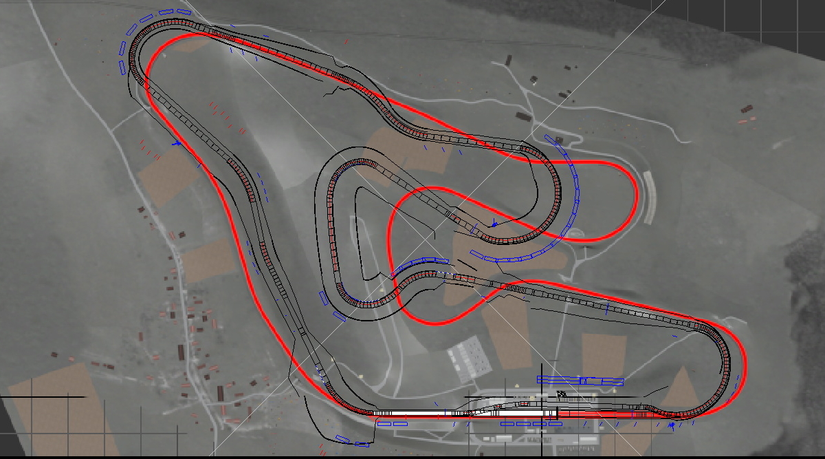 Старый Österreichring и новый Red Bull Ring (красная схема)