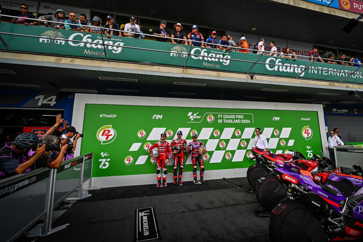 Тройка лидеров квалификации ThaiGP MotoGP 2024
