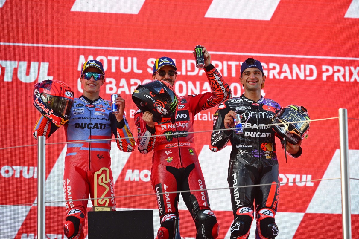 Подиум Гран-При Барселоны MotoGP 2024