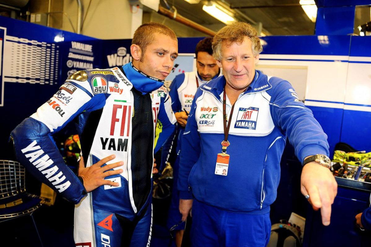 Валентино Росси и его шеф Джереми Бёржесс, Yamaha Racing MotoGP