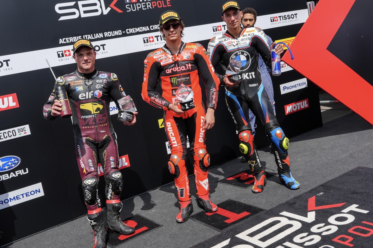 Тройка лидеров квалификации ITAWorldSBK 2025