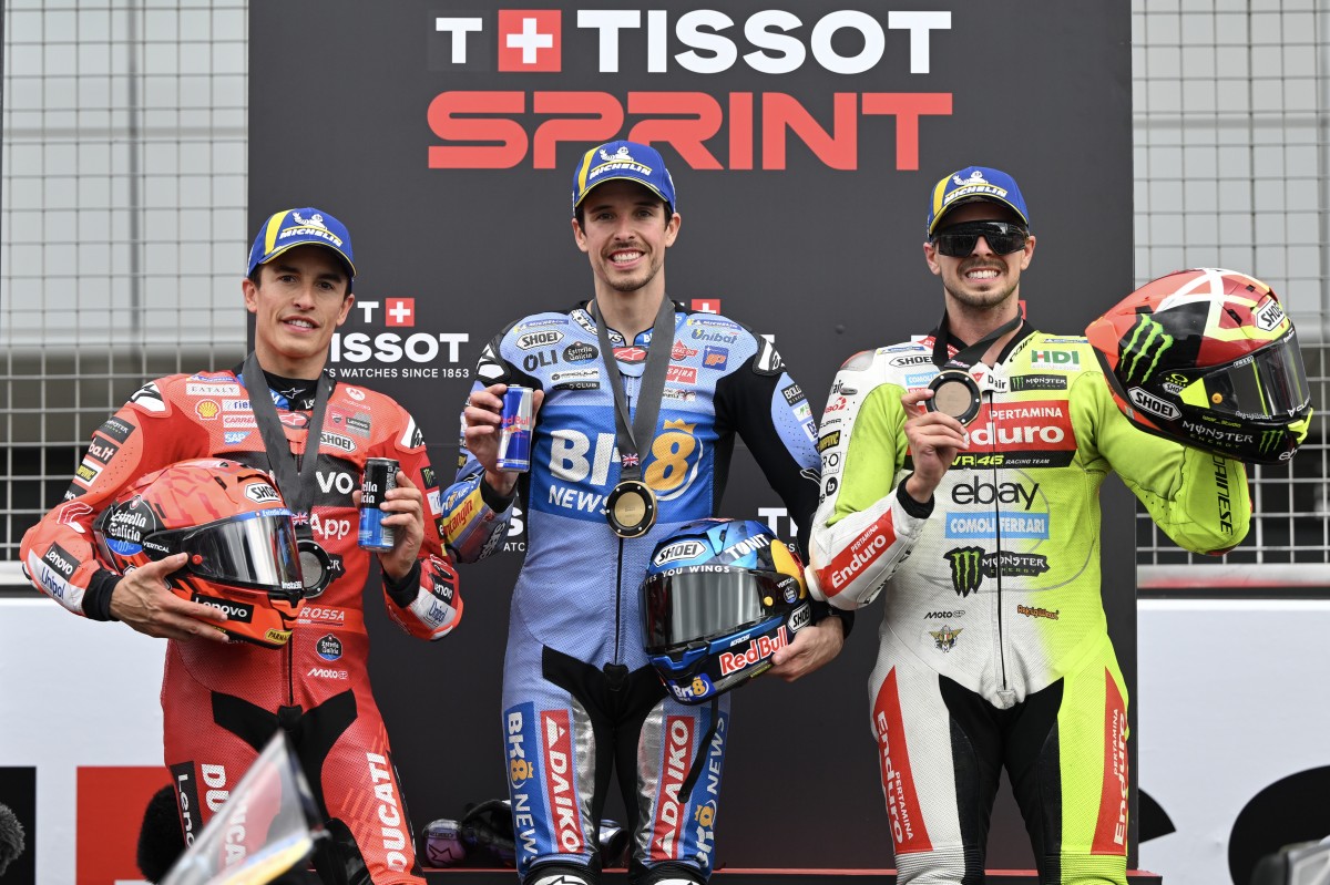 Подиум Tissot Sprint Race BritishGP MotoGP 2025
