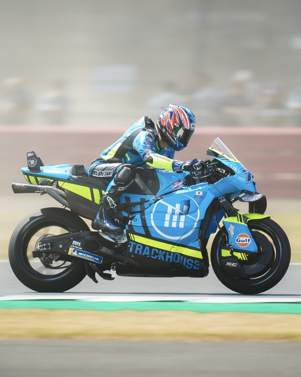 Аи Огура, TrackHouse Racing MotoGP - пытается проехать хотя бы круг с травмой колена