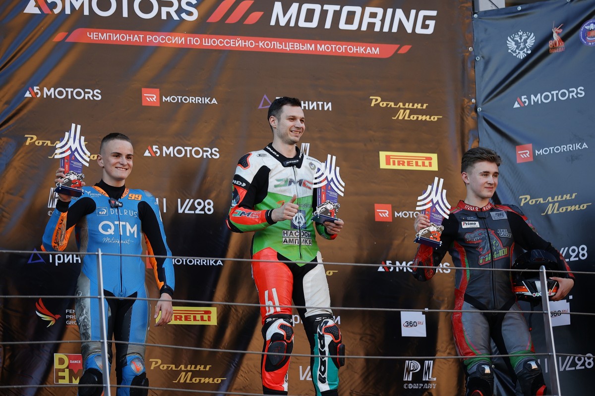 Подиум 1 этапа чемпионата Москвы, класс Supersport