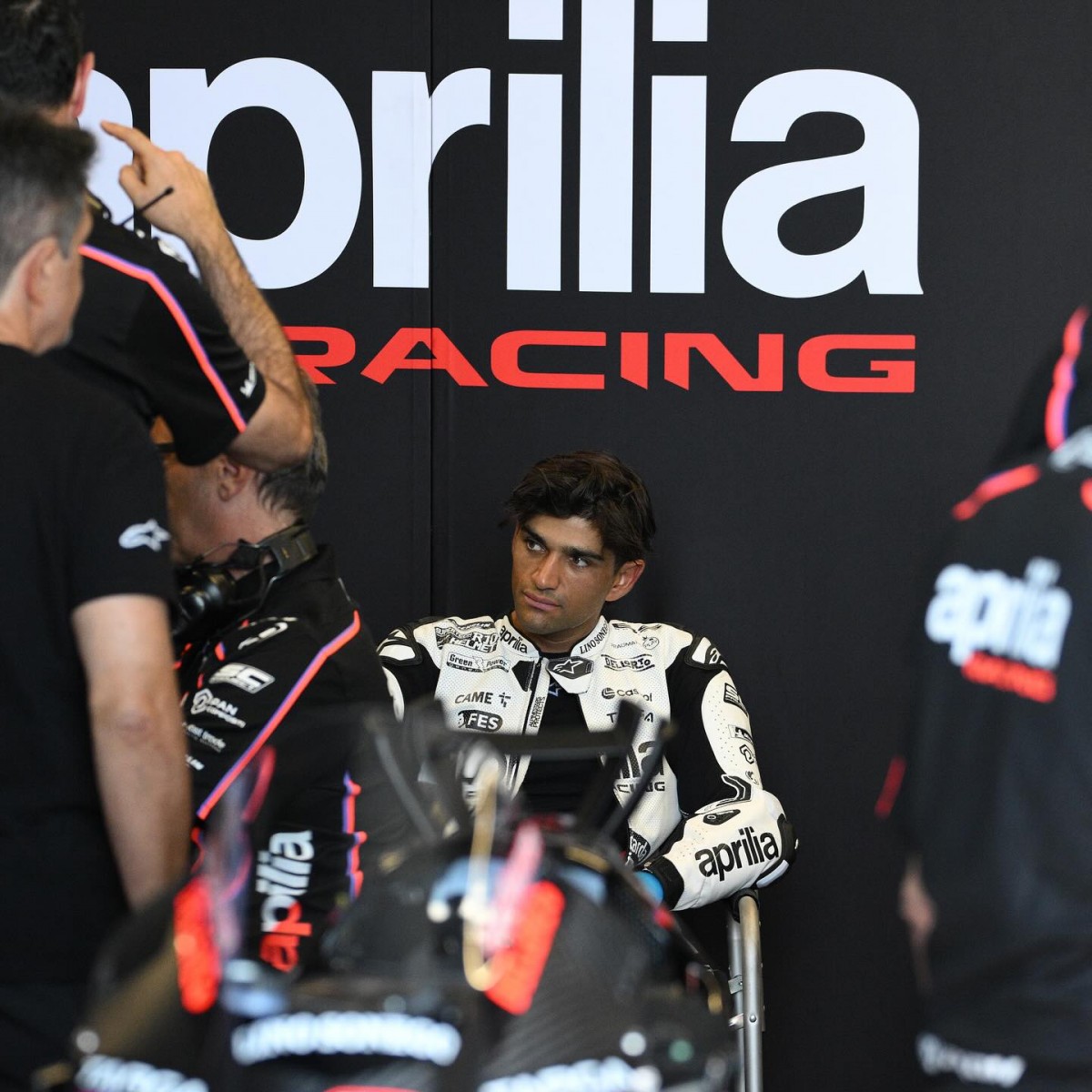 Хорхе Мартин на приватных тестах Aprilia Racing MotoGP в Мизано